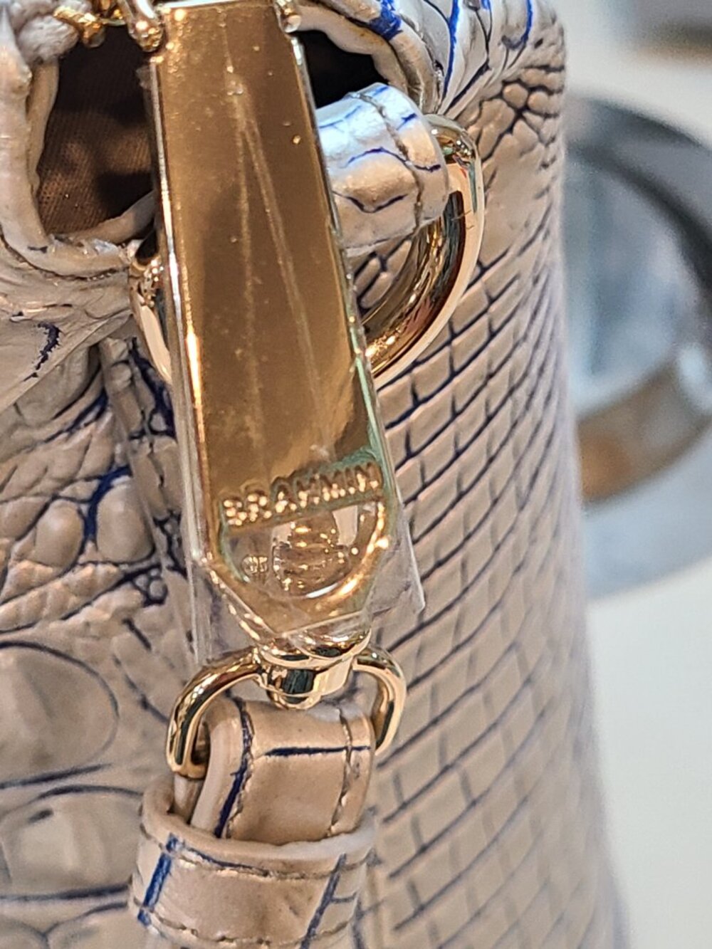 Brahmin NWT Large Duxbury Eggshell Melbourne Leather NWT - Picture 4 of 12